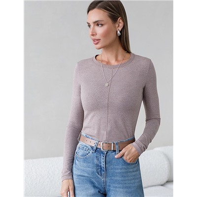 Лонгслив из премиального хлопка с эластаном