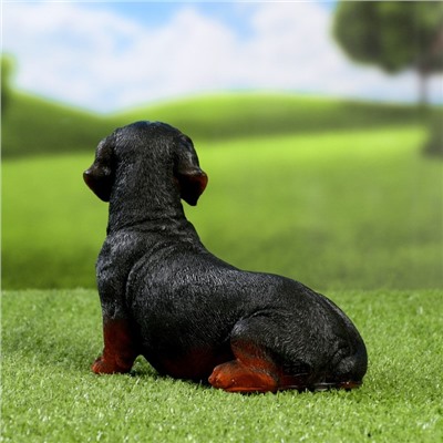 Садовая фигура из полистоуна «Собака такса», 20×20×12 см