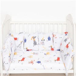 Бортики в кроватку Крошка Я «My doggy» (35×35 см - 8 шт.), 100% хлопок