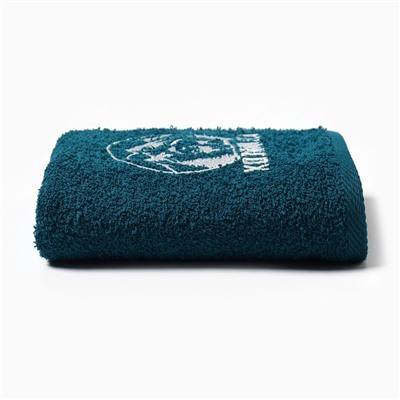 Полотенце махровое «Хозяин леса», 35×60 см, хлопок 100%, зелёное