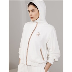 Худи на молнии из петельчатого футера двухнитки с эластаном без начеса