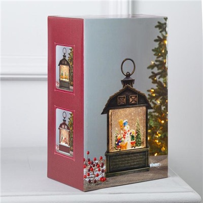 Светодиодная фигура «Олени в лесу» 14×24×8 см, пластик, батарейки ААх3 (не в комплекте), USB, свечение тёплое белое