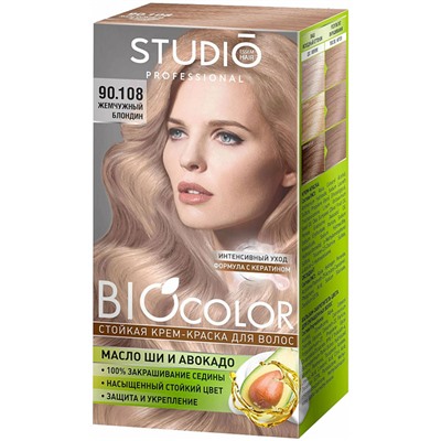 Краска для волос Studio Biocolor 90.108 жемчужный блондин