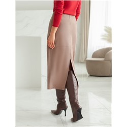 Юбка прямого силуэта из искусственной замши