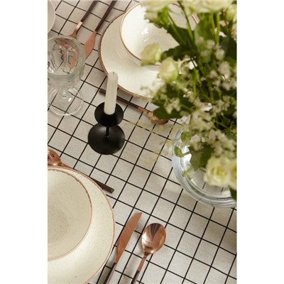 Скатерть «Доляна. Клетка», 145×145±3 см,100% п/э, рогожка 130 г/м²