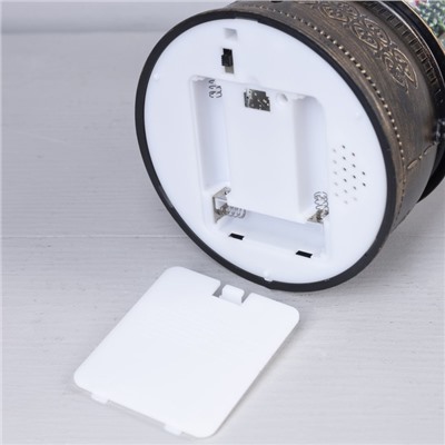 Светодиодная фигура «Фонарь с детьми и снеговиком» 15×30×12.5 см, пластик, батарейки ААх3 (не в комплекте), USB, свечение тёплое белое