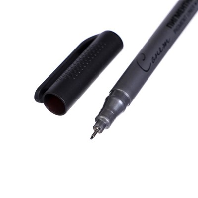 Набор ручек капиллярных ЗХК «Сонет», разные типы, 5 штук (0.1/.03./0.5/0.8/кисть), чёрный