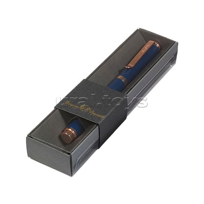 Ручка в футляре "Venezia Classico" 1,0 мм, синяя (синий корпус, черная коробка)