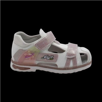 Сандалии В567-13 бело розовые