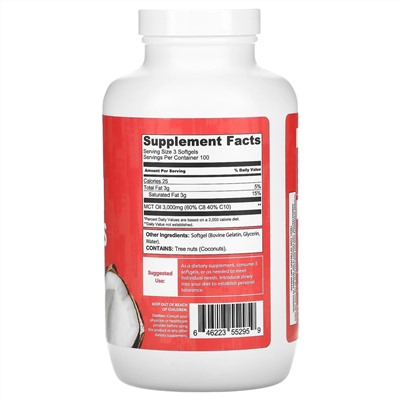 Kiss My Keto, MCT Oil Softgels, 300 Softgels
