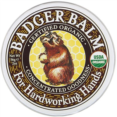 Badger Company, барсучий бальзам для рук, 56 г (2 унции)