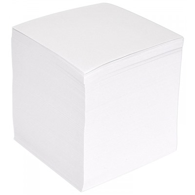 Бумага для заметок 9х9х9 см "Куб" белая непроклеенная, белизна 92% NPNW-999L LITE
