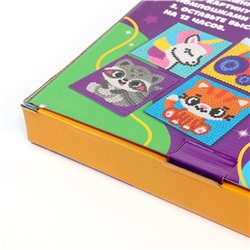 Картина помпонами «Трактор», 20×20 см