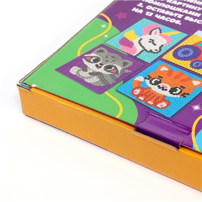 Картина помпонами «Трактор», 20×20 см