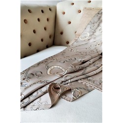 Юбка шелк 3203 (Цепи бежевые)