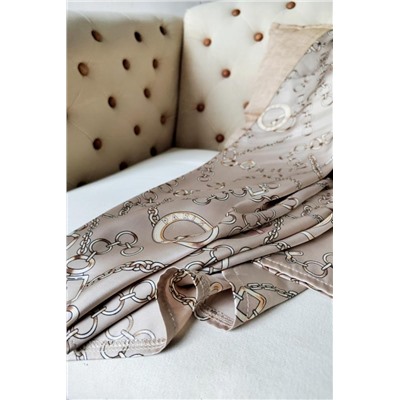 Юбка шелк 3203 (Цепи бежевые)