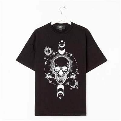Футболка женская MIST Skull, размер 40-42, чёрная