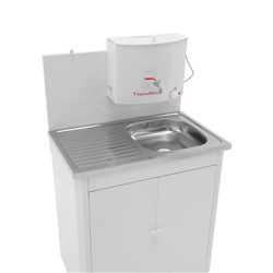 Умывальник «ТермМикс» Тандем, с ЭВН, нержавеющая мойка, 1250 Вт, 17 л, белый