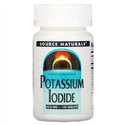 Source Naturals, йодид калия, 32,5 мкг, 120 таблеток