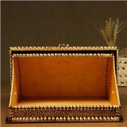 Хлебница с крышкой «Лилии», 32×25×19 см, береста