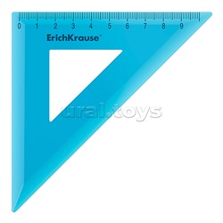 Угольник пластиковый Standard, 45°/9см, голубой, во флоупаке