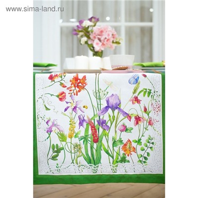 Дорожка на стол «Луговые цветы», 40×146 см±3 см, 100% хлопок, саржа 190 г/м²