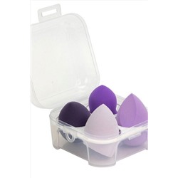 Kristaller Набор спонжей для макияжа микс форм / KG-012, фиолетовый, 4 шт KRISTALLER, 1108610