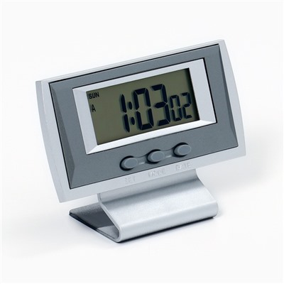 Часы электронные настольные «Канис», календарь, будильник, 10.5×4.2×7.7 см, от батарейки 1×ААА