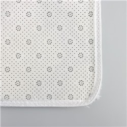 Коврик Доляна «Вензель», 40×60 см, белый