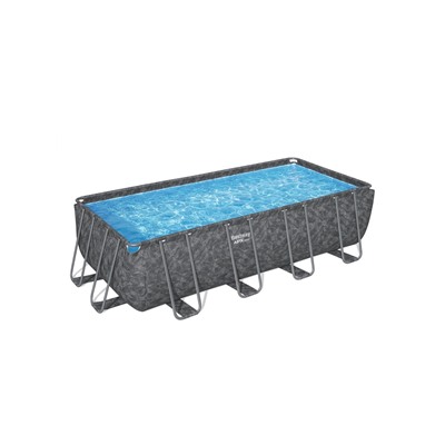 Бассейн каркасный Power Steel, 549×274×132 см, фильтр-насос, лестница, тент, прямоугольный, 561KA Bestway