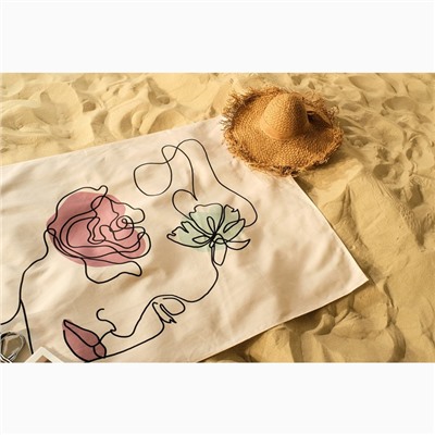 Полотенце пляжное Этель «Девушка» 96×146 см, 100% хлопок