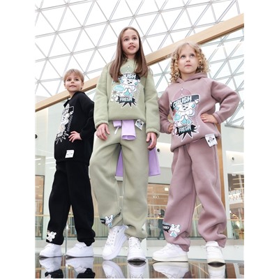 Толстовка (худи) детская MINAKU: CRUSH, чёрная, рост 122 см