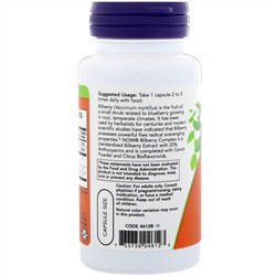 Now Foods, Голубичный комплекс, 100 растительных капсул