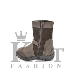 Монголки детские коричневые, литая подошва