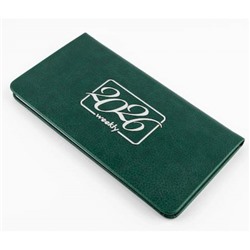 Планинг 2026 г. 165х90 мм 128 стр. "ФЛОРЕНЦИЯ" зеленый 310115 Alpha-Trend