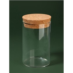 Органайзер для хранения ватных палочек, d=6.5×10 см, прозрачный, коричневый