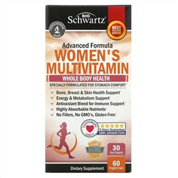 BioSchwartz, Advanced Formula, мультивитамины для женщин, 60 растительных капсул