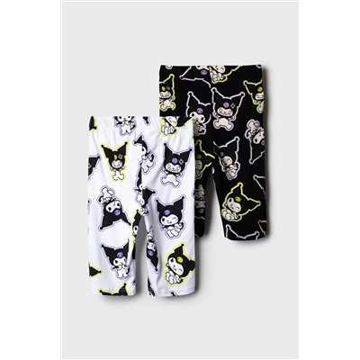 Брюки трикотажные для девочек (легинсы укороченные), 2 пары в комплекте PLAYTODAY, 1243232