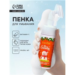 Новогодняя пенка для умывания Sadoer, витамин С, 120 мл