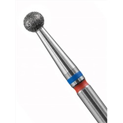 MANITA Фреза алмазная шар для аппаратного маникюра 866.104.001.031.035 ФАШ-3,5MC, сине-красные насечки, ø 3,5 мм, 5 шт. 28351