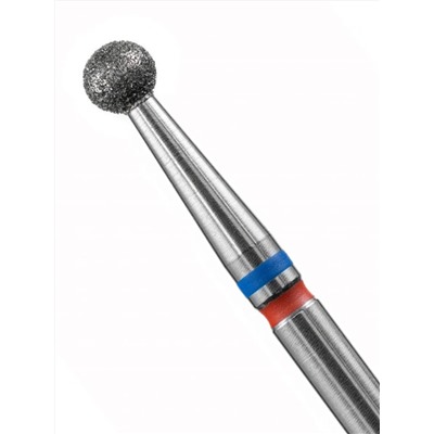 MANITA Фреза алмазная шар для аппаратного маникюра 866.104.001.027.031 ФАШ-3,1MC, сине-красные насечки, ø 3,1 мм, 5 шт. 28349