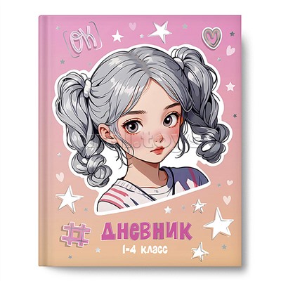 Дневник 1-4 кл. 7БЦ глянц лам тисн цветн фольг Блондинка