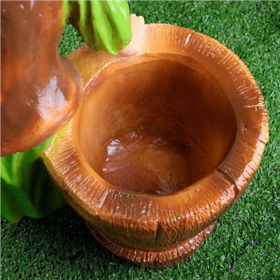 Декоративное кашпо из гипса «Бабка-ёжка», 1.35 л, 24×24×53 см