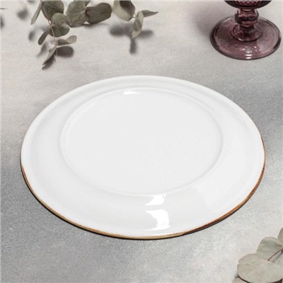 Тарелка обеденная BY BONE «Суприм», d=25 см, фарфор, серая