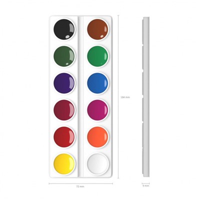 Краски акварельные  12цв 53447 ErichKrause