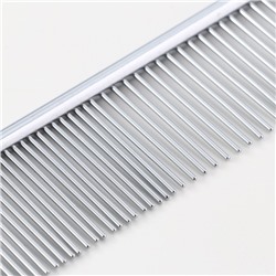 Расчёска металлическая средняя, редкие и частые зубья, 19×4 см