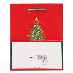 Пакет подарочный новогодний ламинированный «Большая ёлка», 18×22.3×10 см
