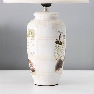 Настольная лампа с абажуром RISALUX «Виолино», Е27, 40 Вт, 28×28×45.5 см