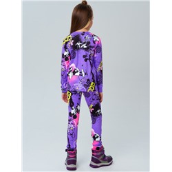 Термокомплект трикот. для девочек: фуфайка (футболка) с длин. рук, брюки