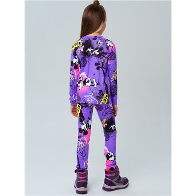 Термокомплект трикот. для девочек: фуфайка (футболка) с длин. рук, брюки